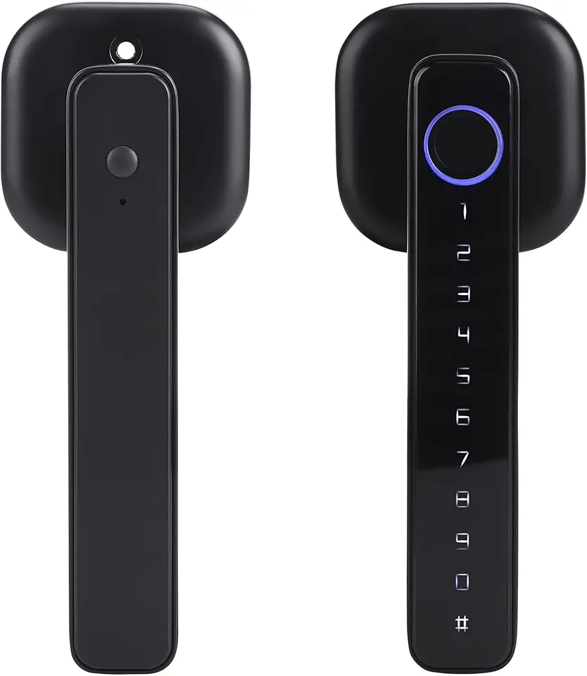 Smart Door Lock,Bluetooth Smart Lock with Keypad,Fingerprint Door Lock with App&Key,Electronic Door Lock Digital Door Lock Tuya Smart Lock for Bedroom Hotel Airbnb Interior Doors (G1)