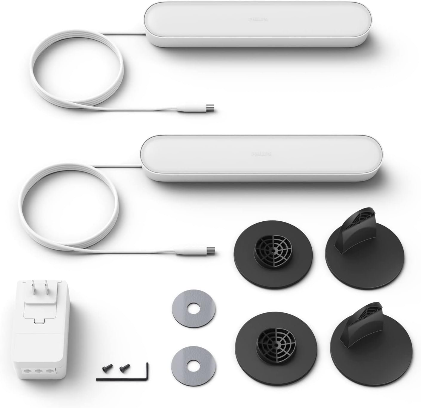 Philips Hue Smart Play Light Bar Base Kit, White - White & Color Ambiance LED Color-Changing Light - 2 Pack - Requires Bridge - Control with App - Works with Alexa, Google Assistant and Apple HomeKit - Image 4