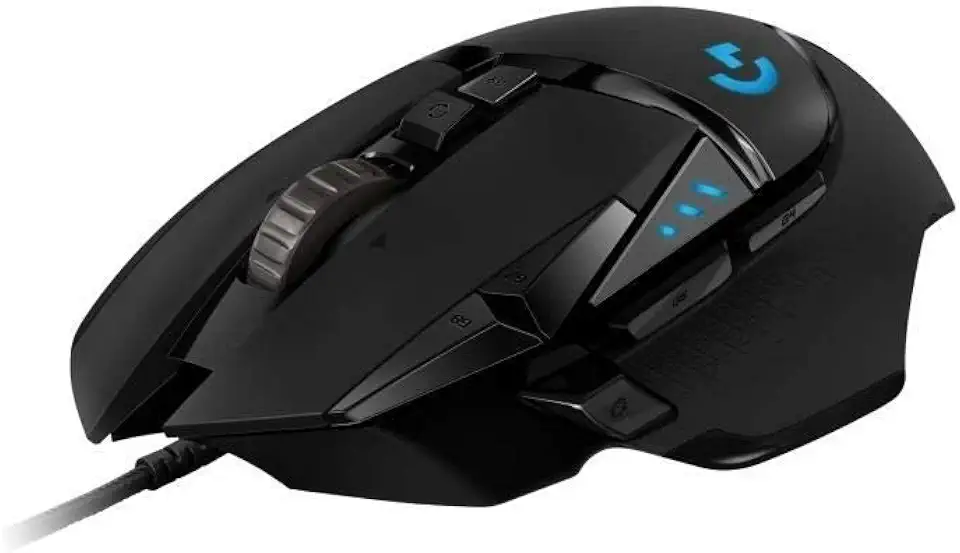 Logitech G502 HERO High Performance Wired Gaming Mouse, HERO 25K Sensor, 25,600 DPI, RGB, Adjustable Weights, 11 Programmable Buttons, On-Board Memory, PC/Mac - Black