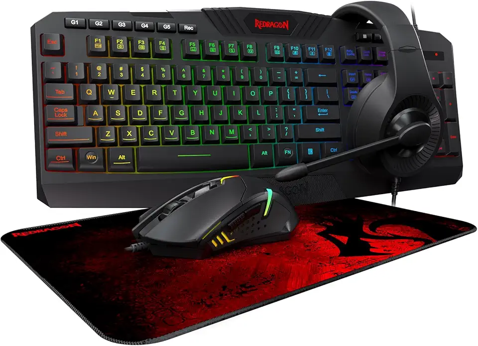 Redragon S101 Wired Rgb Backlit Gaming 4 In 1 Combo